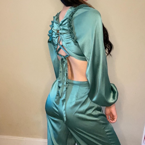 Fashion Nova Satin Jumpsuit - Picture 3 of 3